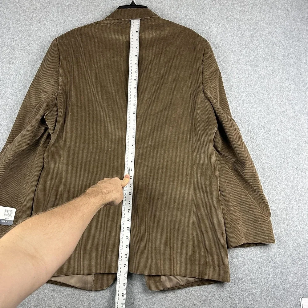 Saddlebred Sport Coat Blazer Mens 42R Brown Tan Corduroy Classic Fit 2 Button - Picture 8 of 13
